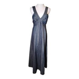 Hauteur Mynk Dark Wash Maxi Dress Size Medium